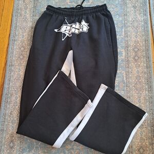 Kids Two-Tone Joggers in Black and White